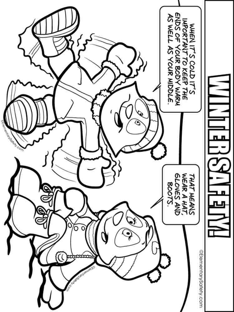Winter Safety coloring pages. Free Printable Winter Safety ...
