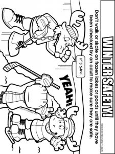 Winter Safety coloring page 2 - Free printable