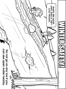 Winter Safety coloring page 3 - Free printable