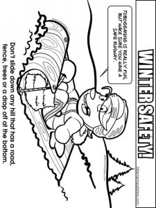 Winter Safety coloring page 4 - Free printable