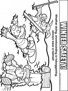 Winter Safety coloring page 5 - Free printable