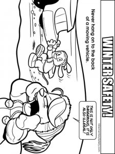 Winter Safety coloring page 6 - Free printable
