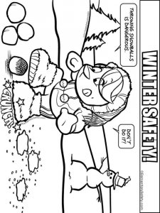 Winter Safety coloring page 8 - Free printable