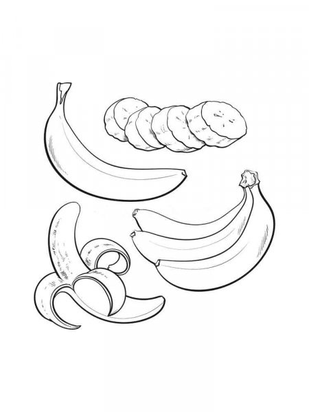 Banana coloring pages