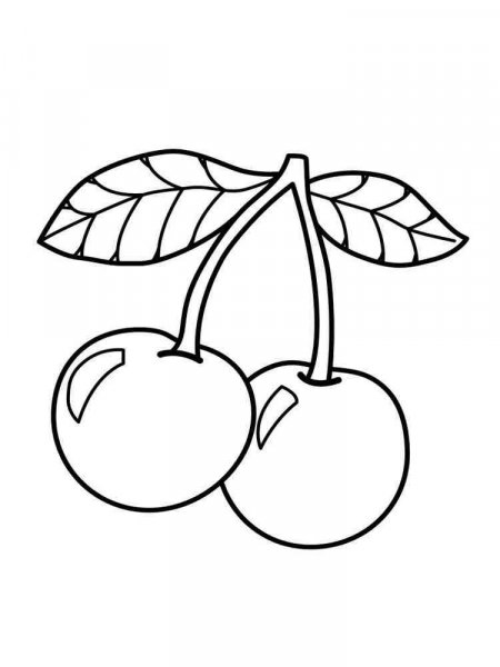 Cherry coloring pages