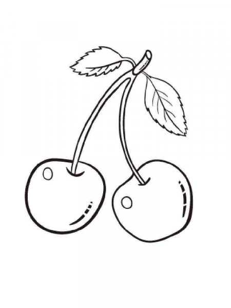 Cherry coloring pages