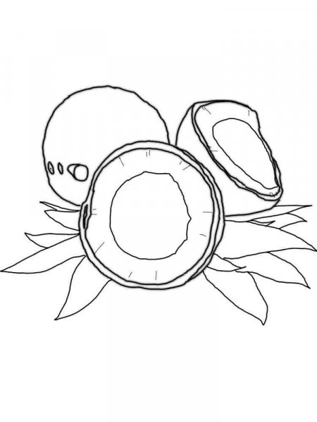 Coconut coloring pages