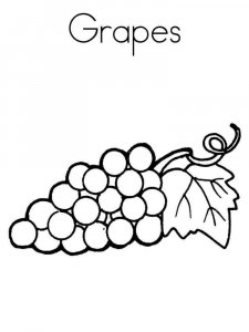 Grape coloring page 6 - Free printable