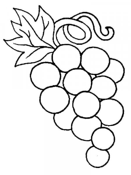 Grape coloring pages