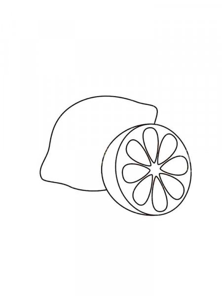 Lemon coloring pages