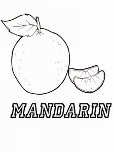 Mandarin coloring page 1 - Free printable