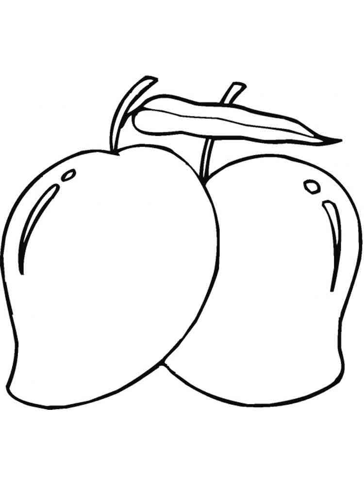Mango Coloring Pages Download And Print Mango Coloring Pages