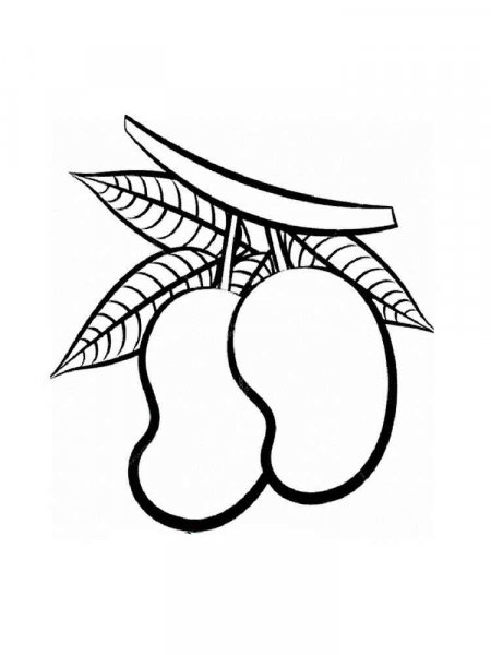 Mango coloring pages