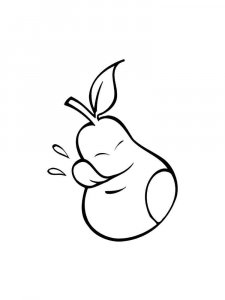 Pear coloring page 12 - Free printable