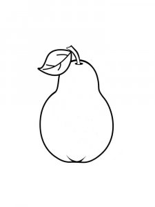 Pear coloring page 2 - Free printable