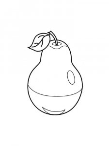 Pear coloring page 3 - Free printable