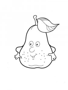 Pear coloring page 4 - Free printable