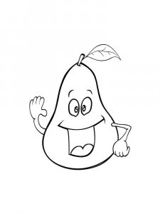 Pear coloring page 5 - Free printable