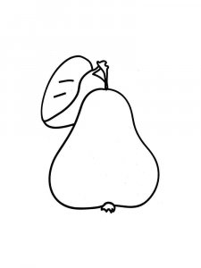 Pear coloring page 6 - Free printable