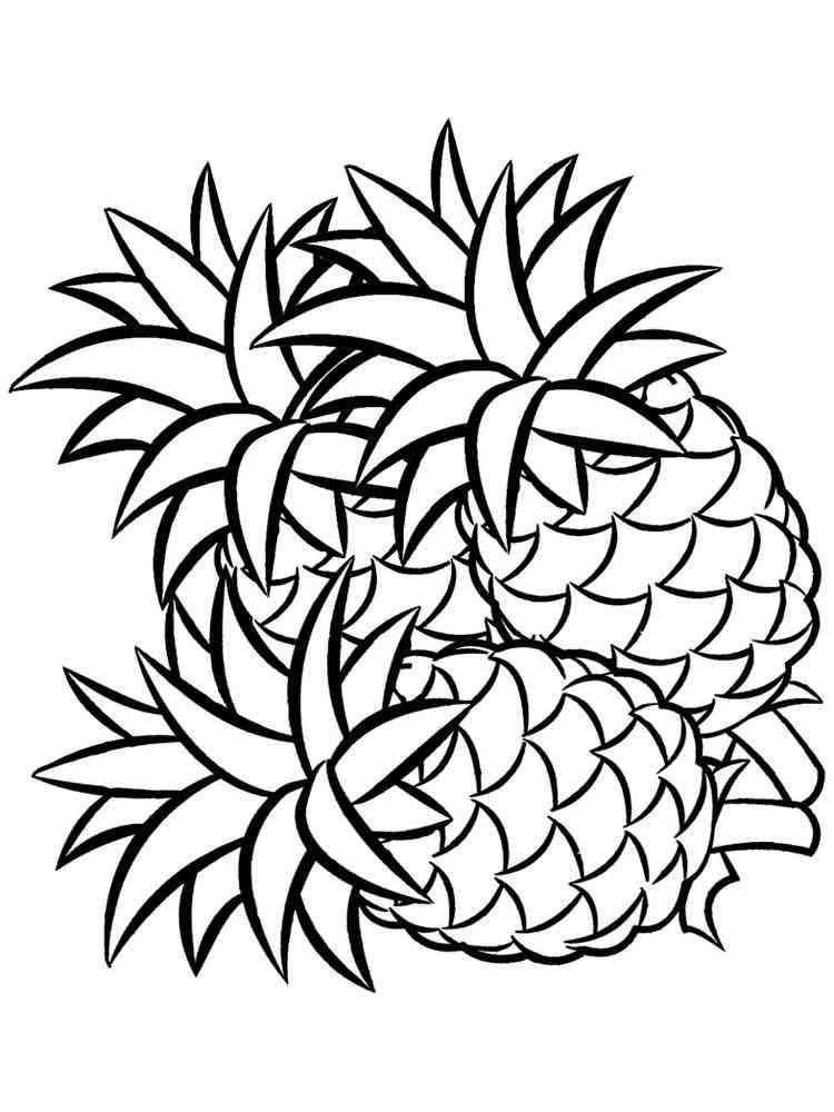 Pineapple coloring pages