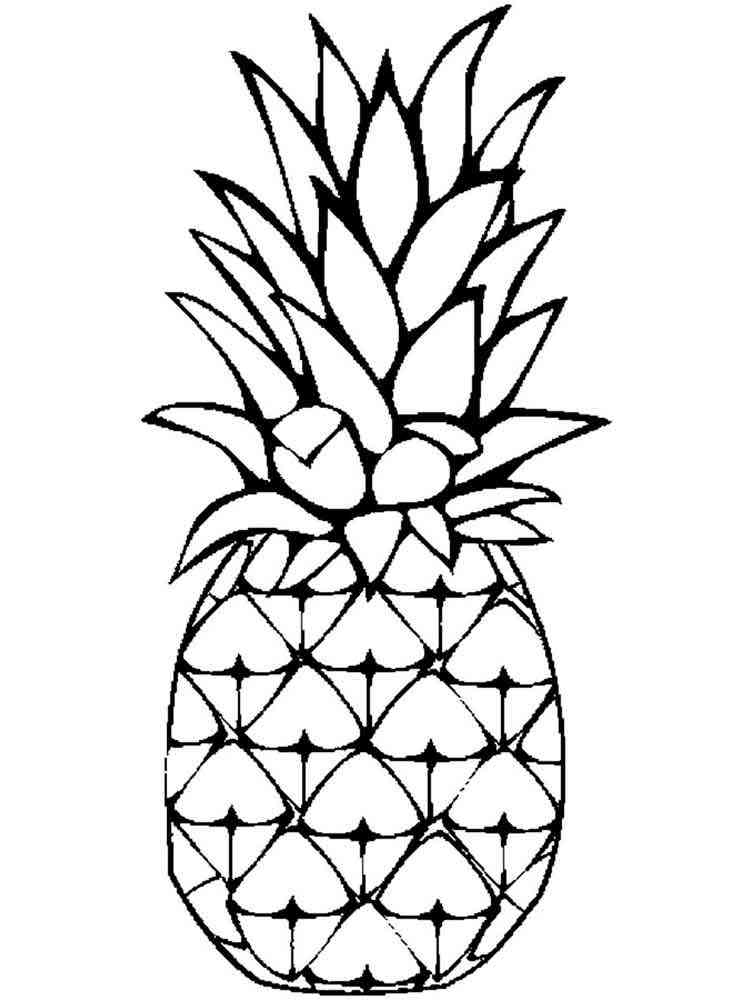 Download Pineapple coloring pages. Download and print Pineapple ...