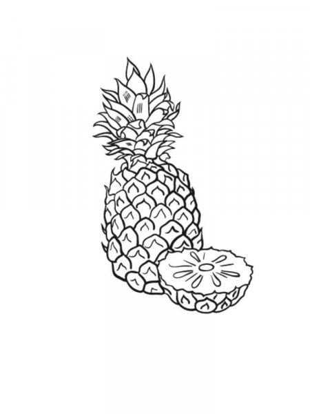 Pineapple coloring pages