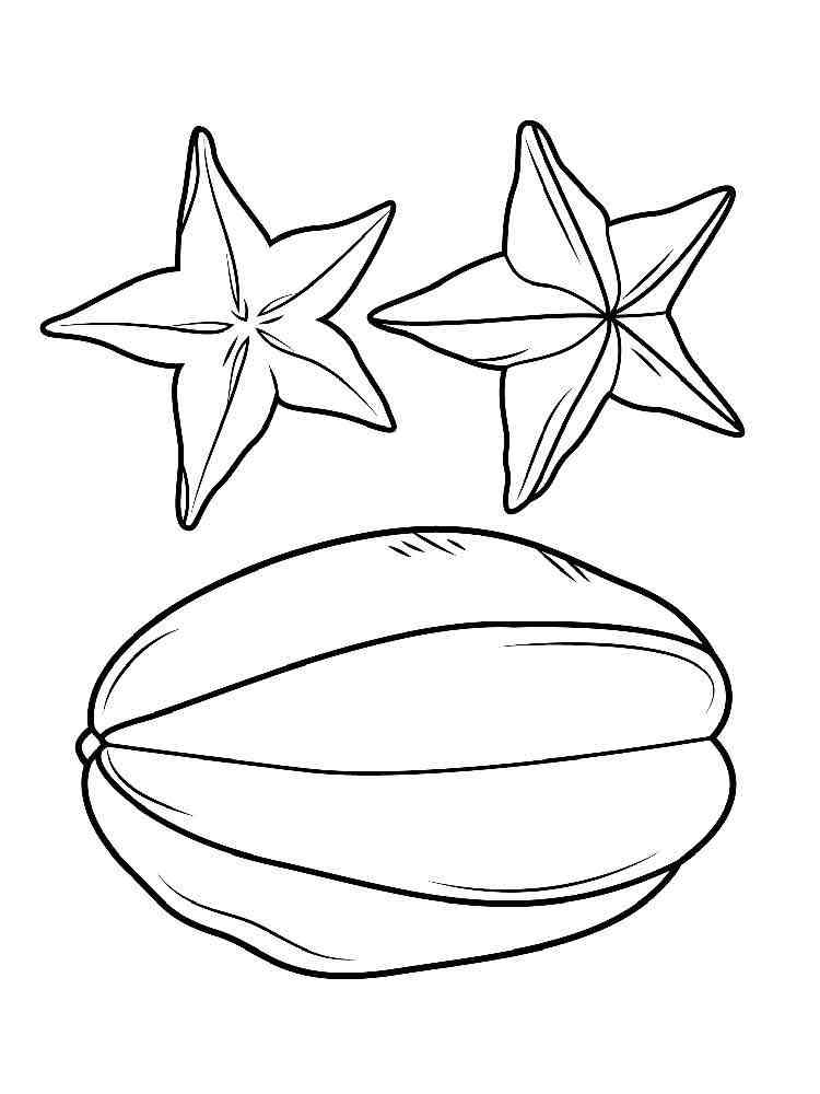 Star Fruit coloring  pages  Download and print Star Fruit 