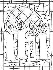 Advent coloring page 3 - Free printable