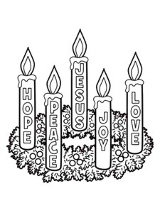 Advent coloring page 9 - Free printable