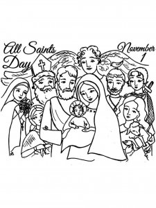 All Saints Day coloring page 1 - Free printable