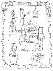 All Saints Day coloring page 8 - Free printable