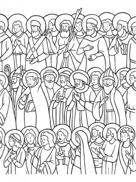 All Saints’ Day coloring page - Free printable