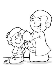 Ash Wednesday coloring page 1 - Free printable