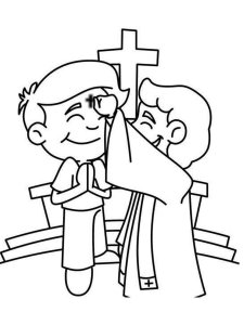 Ash Wednesday coloring page 2 - Free printable