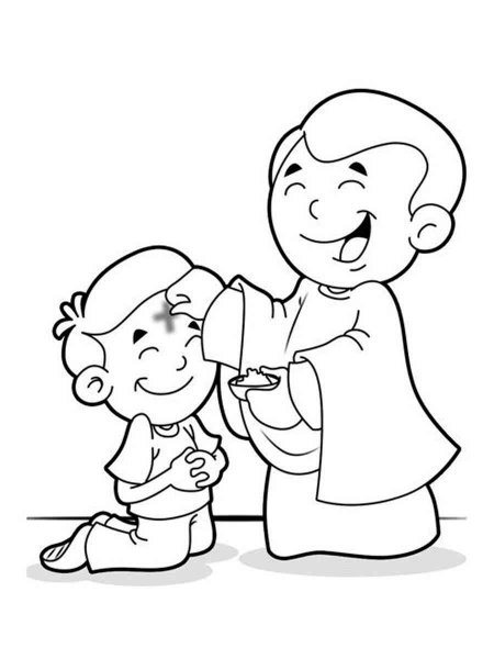 Ash Wednesday coloring page - Free printable