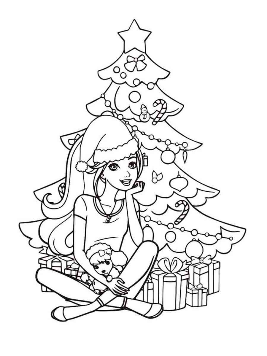 Barbie Christmas Coloring Pages Printable