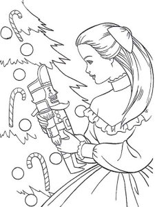 Barbie Christmas coloring page 2 - Free printable