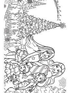 Barbie Christmas coloring page 4 - Free printable