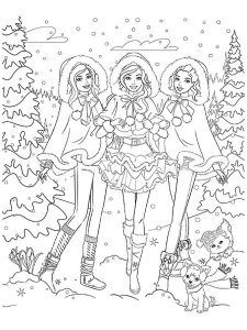 Barbie Christmas coloring page 9 - Free printable