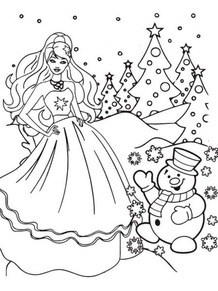 Barbie Christmas coloring page - Barbie Christmas Coloring Pages 8 