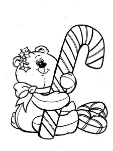 Candy Cane coloring page 1 - Free printable