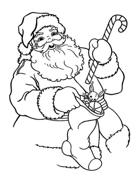 Candy Cane coloring page - Free printable