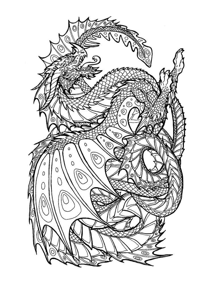 Chinese Dragon coloring pages. Free Printable Chinese Dragon coloring