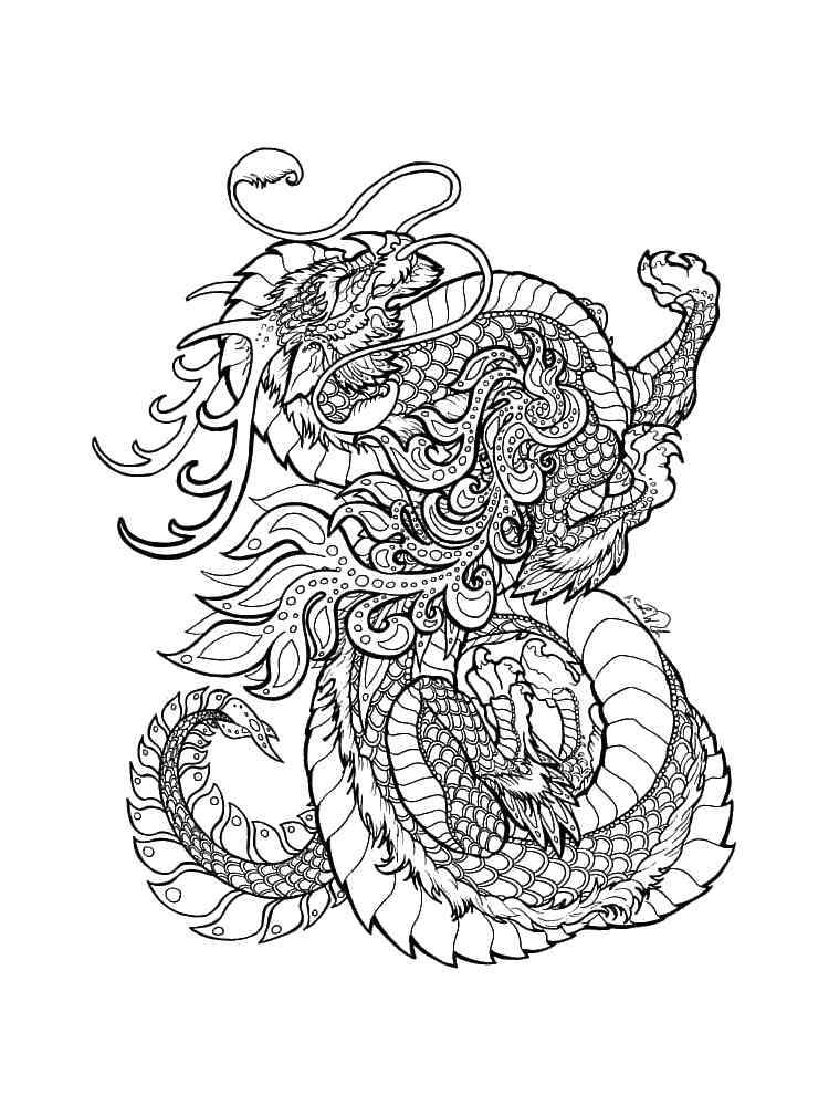 Download Chinese Dragon coloring pages. Free Printable Chinese Dragon coloring pages.