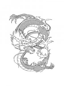 Chinese Dragon coloring page 13 - Free printable
