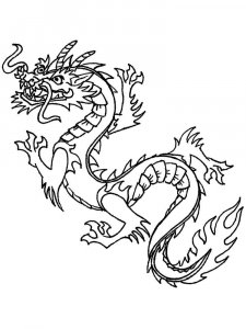 Chinese Dragon coloring page 2 - Free printable