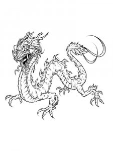 Chinese Dragon coloring page 3 - Free printable