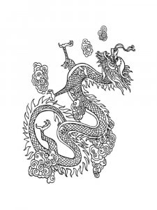 Chinese Dragon coloring page 4 - Free printable