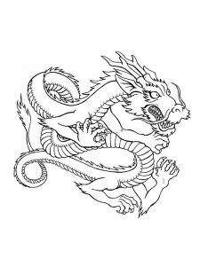 Chinese Dragon coloring page 9 - Free printable