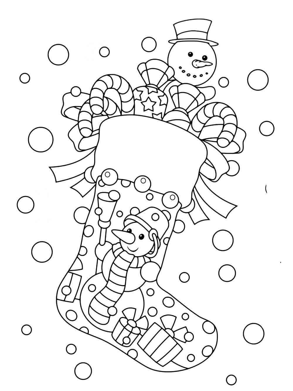 Chirstmas Stocking coloring pages. Download and print Chirstmas ...
